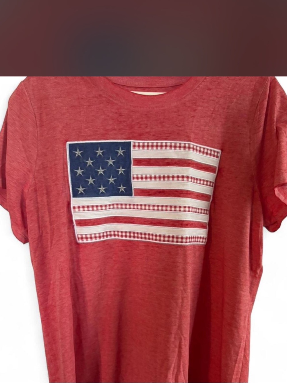 Women’s lane Bryant Red American Flag Graphic Tee nwt